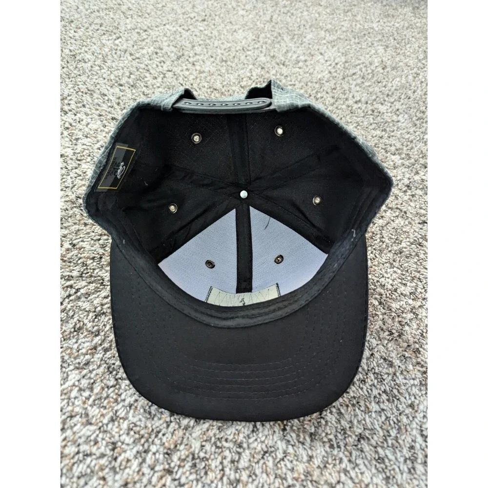 California Republic Gray/Black Snapback Hat Bear Logo Patch Adjustable Cap‎